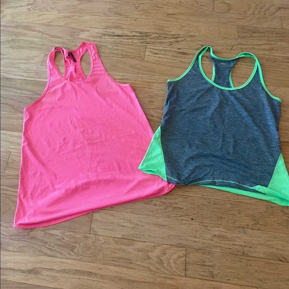 Two work out tops -size M